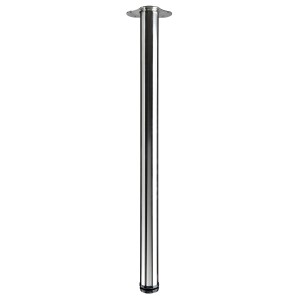Gamba per tavolo Hettich, Ø 60 mm, altezza 900 mm, effetto acciaio inox, incl. piastra di montaggio.