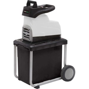 Biotrituratore elettrico t.b.t. con sacco di raccolta e ruote.