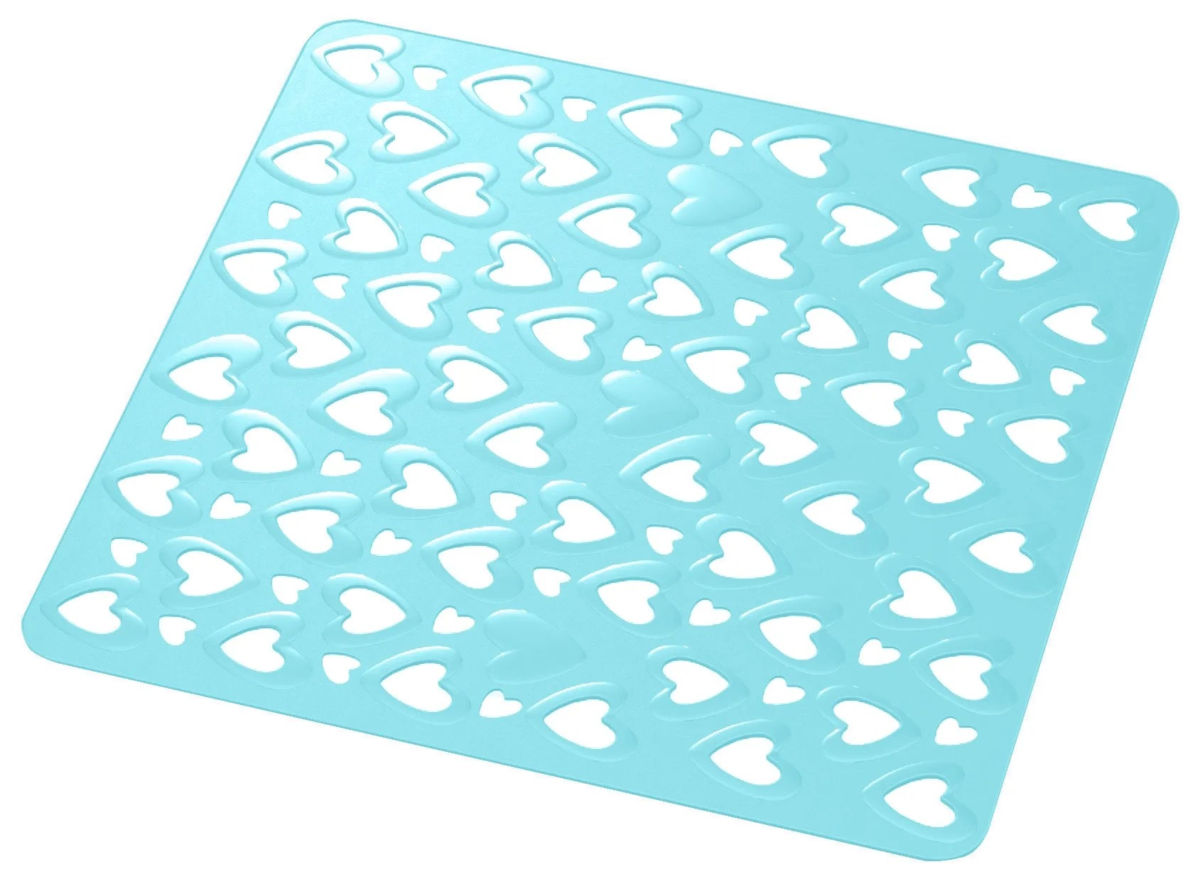 Tappeto Doccia Antiscivolo Bama 53x53 Cm | Quadrato In Gomma Con Ventose, Profumato Alla Pesca, Antimuffa, Sicuro E Pratico Per Box Doccia