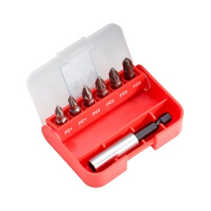 LUX Bitbox con 7 inserti PZ (PZ1, PZ2, PZ3) e portainserti, lunghezza 25 mm.