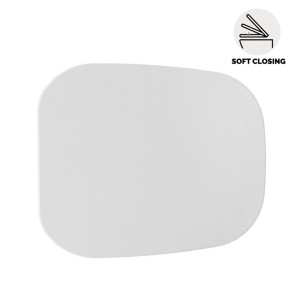 Sedile WC t.b.t. bianco con chiusura rallentata.