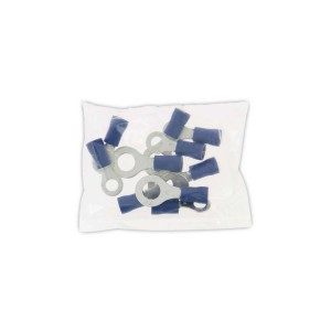 t.b.t. Terminali ad anello, blu, per riparazione e manutenzione auto in sacchetto trasparente.