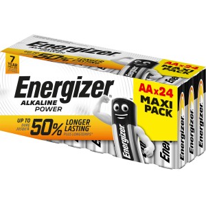 Batterie Energizer Alkaline Power AA, confezione da 24. Batterie stilo per dispositivi di uso quotidiano.