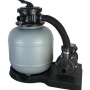 Sistema di filtraggio a sabbia Summer Fun SF 124 per piscine fino a 20.000 l. Pompa filtro con serbatoio grigio e pompa nera.