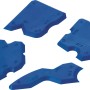 Set LUX Comfort per lisciare fughe, 4 strumenti in gomma blu per lavori di piastrellatura e muratura.