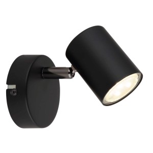 Faretto Globo Walters 80x105 mm nero satinato