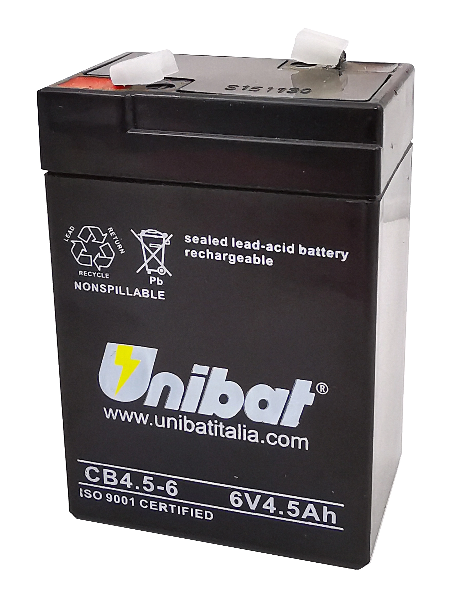 Batteria moto Unibat CB4,5-6 SLA/VRLA 4,5 Ah 6 V
