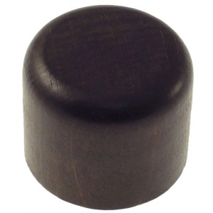 Terminale per bastone per tende marrone scuro.