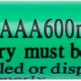 Batteria ricaricabile Globo AAA, 600mAh, per luci solari.