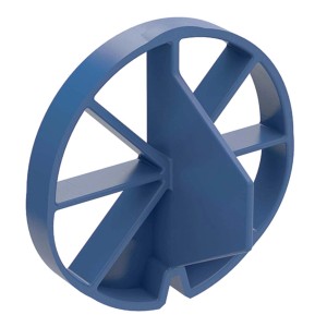 Raccordo di scarico t.b.t. blu, vista dettagliata.