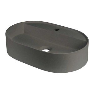 Lavabo da appoggio ovale Limonar Idrostile copripiletta 400x120 mm nero