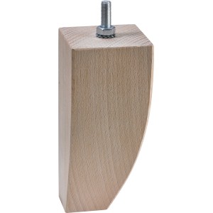 Gamba per mobile Hettich Ulma, faggio, altezza 150 mm, con vite M8.