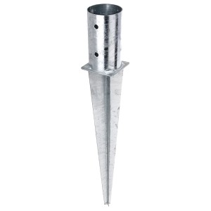 Picchetto di terra metallico per pali di recinzione e altro.