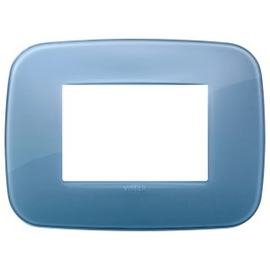 Placca blu t.b.t. per interruttori e prese.