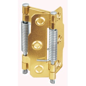 Cerniera per porta a vento Hettich, 2 pezzi, acciaio ottonato, per mobili e porte.