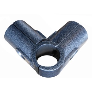 t.b.t. per sistema di scaffalatura da cucina, connettore angolare in metallo grigio.