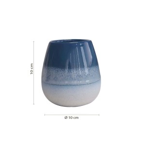 Portaspazzolini bagno Shjla in ceramica blu