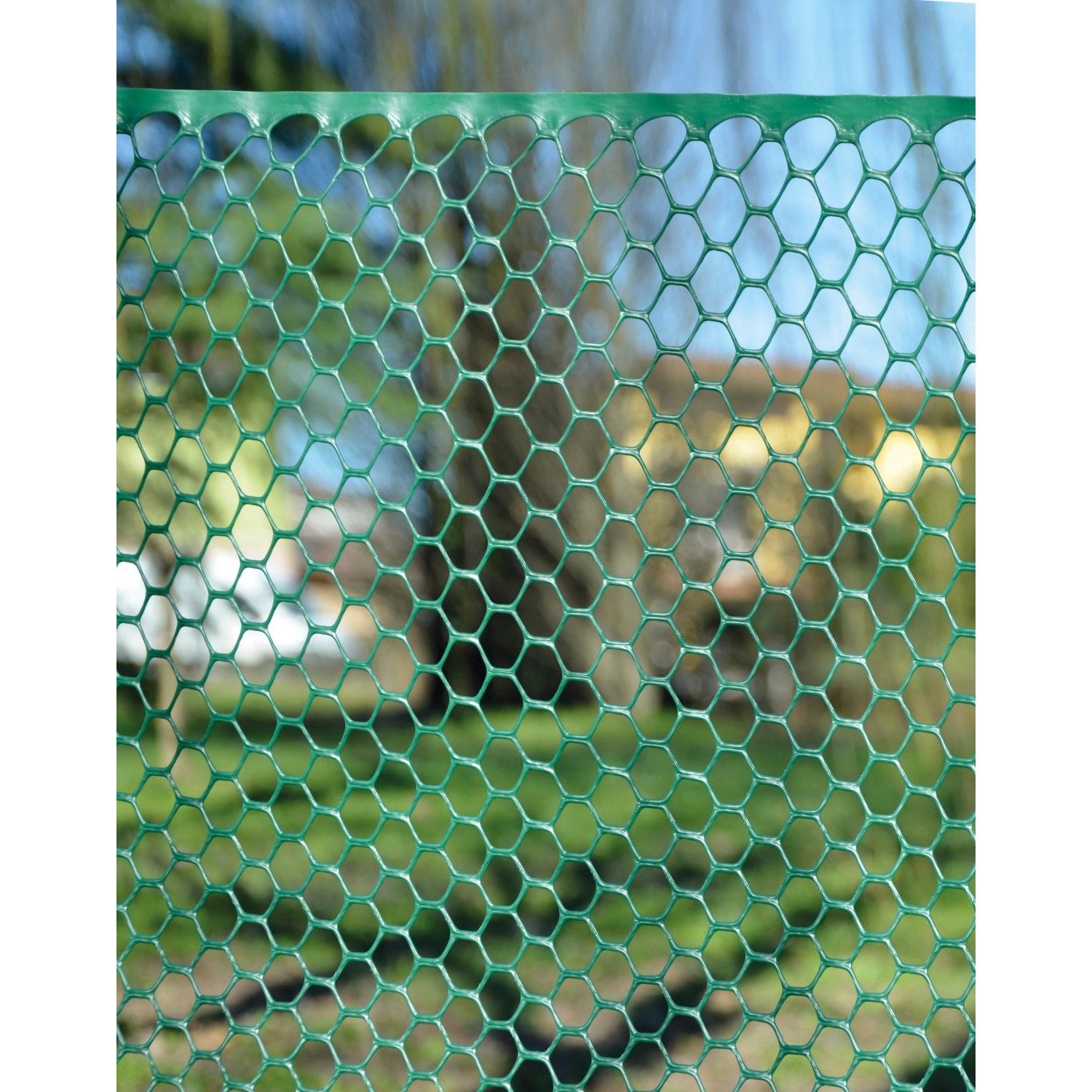 Rete plastica esagonale maglia 15 mm x 15 mm 0,5 m x 5 m verde