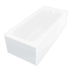 Pannello acrilico per vasca Cabaiguán 170 cm lato corto bianco