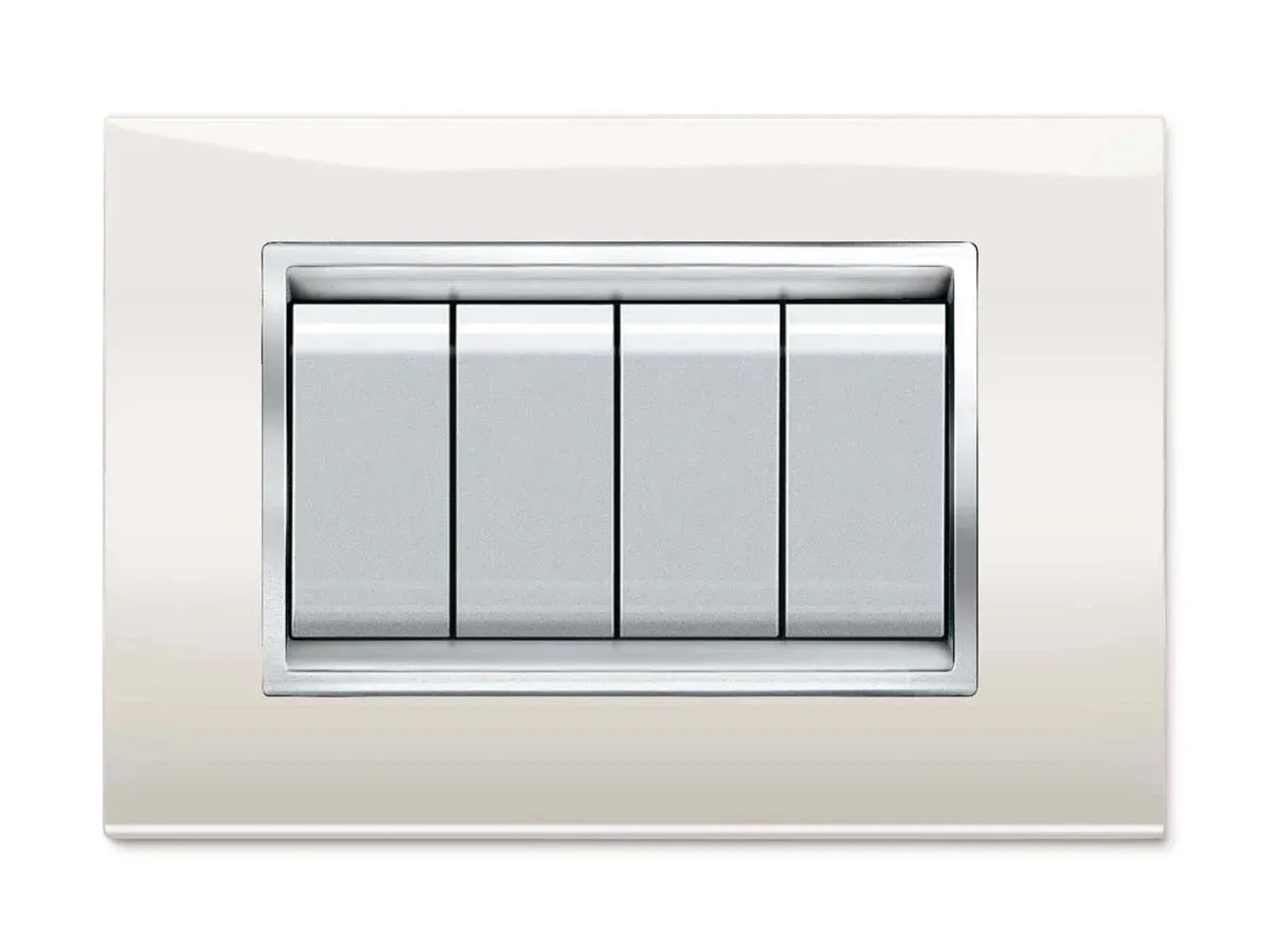 Presa Per Fornello Con Interruttore E Spia - Crabtree - Cromo Spazzolato Con Inserti Bianchi - D01BN-D65BN