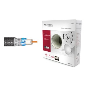 Cavo coassiale di t.b.t. per accessori video: sezione del cavo e confezione.