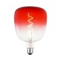 Lampadina LED E27 t.b.t. con sfumatura rossa e filamento.