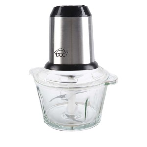 t.b.t. elettrodomestico da cucina con ciotola in vetro e parte superiore in acciaio inox.