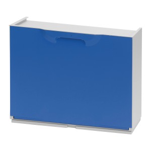Scarpiera blu t.b.t. con scomparto a ribalta per ingresso o guardaroba.
