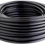 Tubo nero per microirrigazione arrotolato.