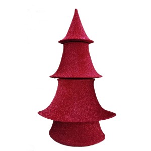 Albero 3D in poliestere rosso H 86 cm