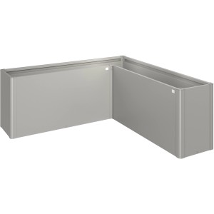 Biohort aiuola rialzata Belvedere Maxi, misura L200, grigio quarzo metallizzato, per giardino e balcone.