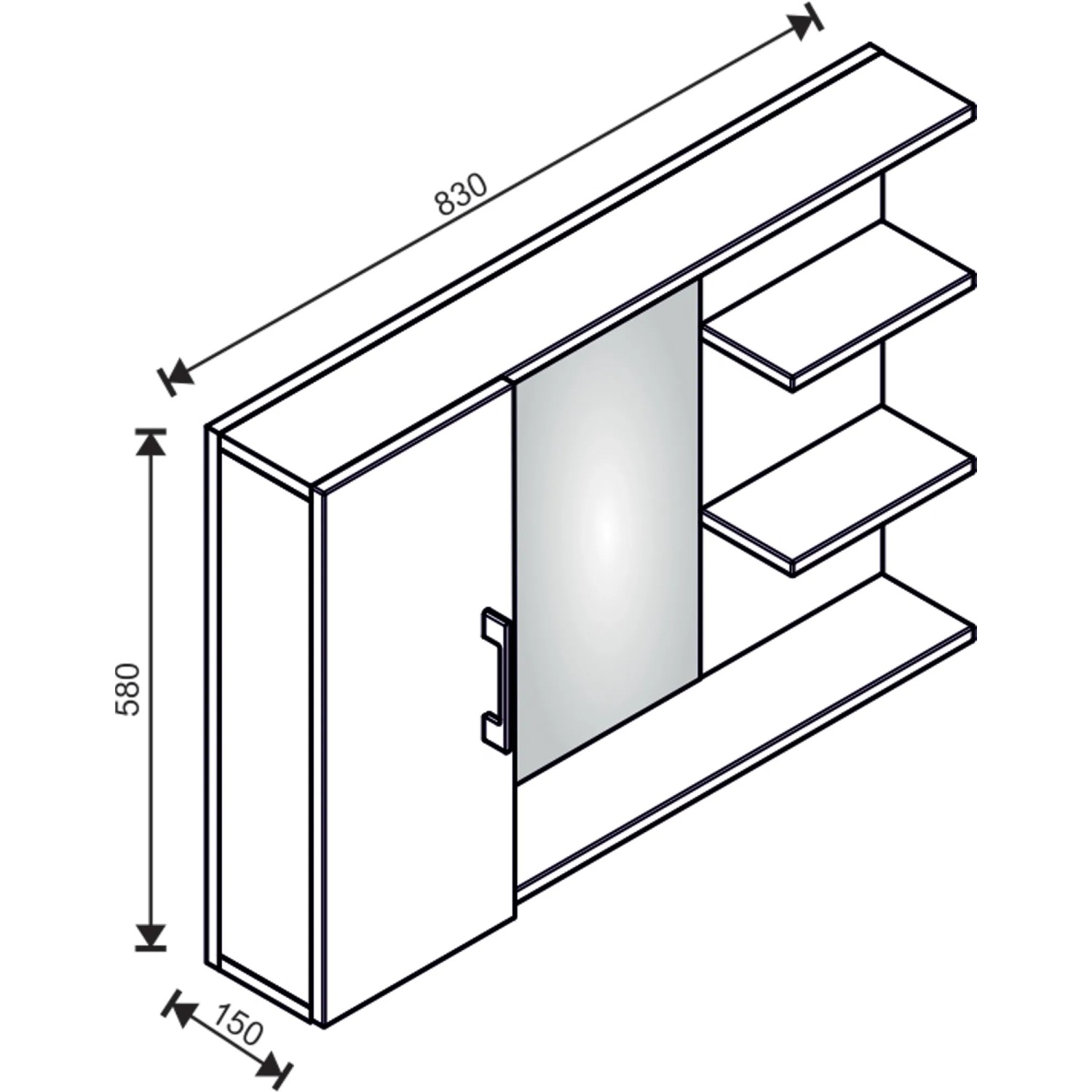 Specchio Magnetico Per Armadietto 12,7x17,8 Cm - Vetro Vero Per Scuola, Ufficio, Casa - Foto 12