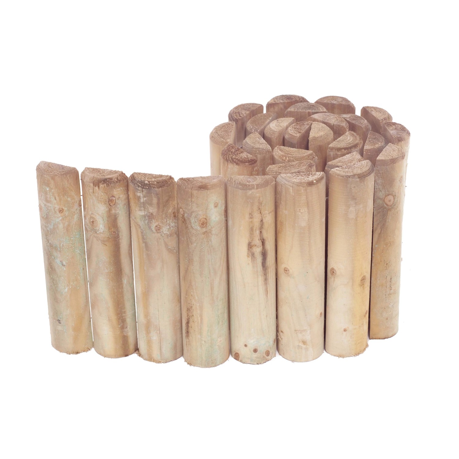 Bordura Per Giardino In Rotolo Di Salice 3m - Con 7 Paletti E 14 Anelli - Altezza 30 O 40 Cm - 4