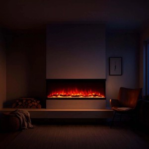 Caminetto elettrico parete/incasso 3 lati Divina Fire Boston130 1500 W L127 cm