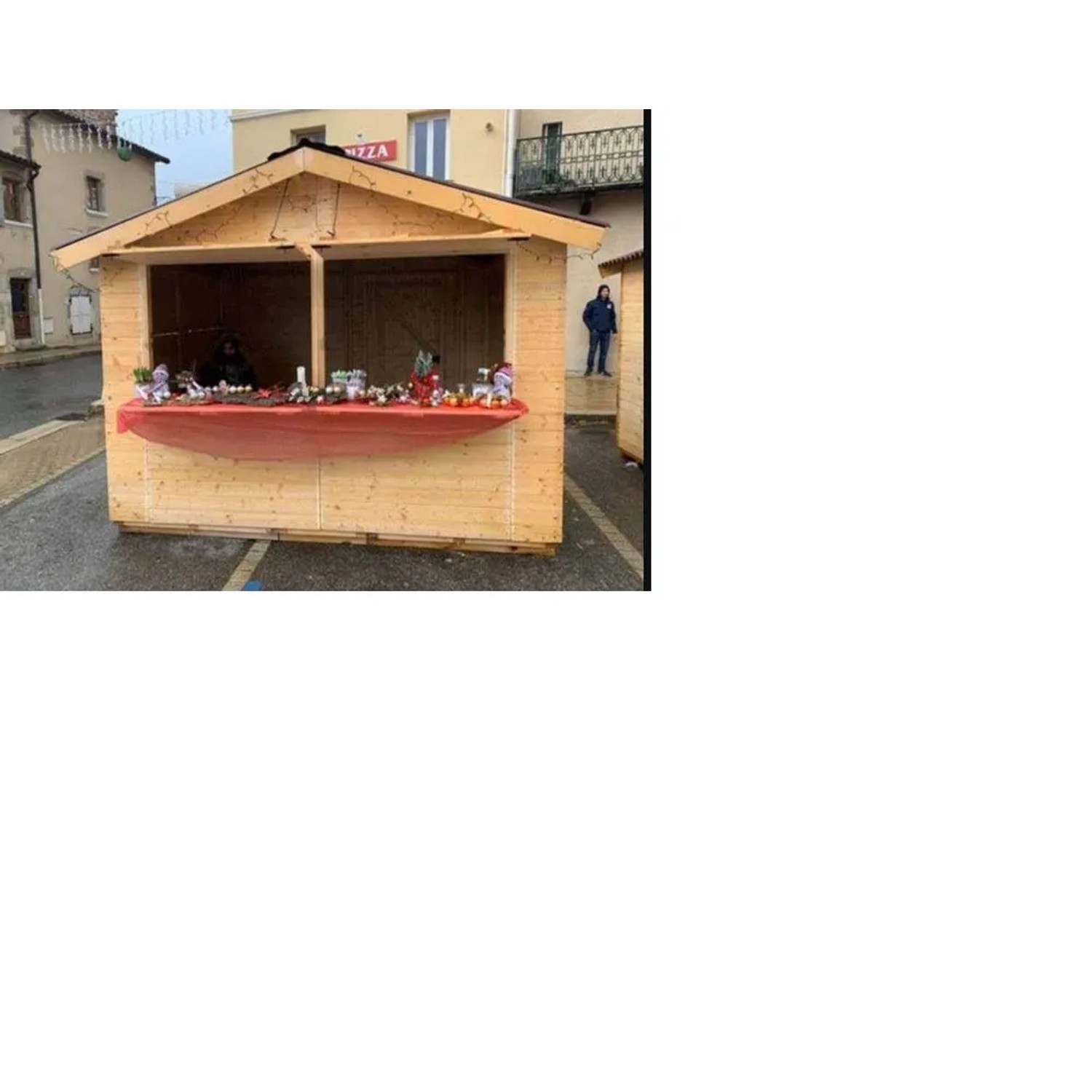 Chiosco in legno a pannelli sp 20 mm H240xL300xP240 cm_6