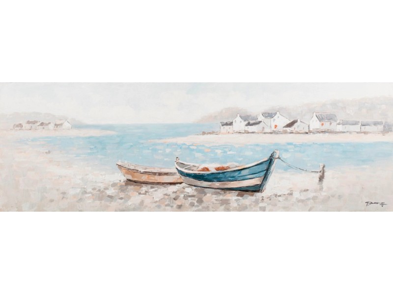 Quadri moderni paesaggi Wooden boat stampe canvas - 30ArtGallery