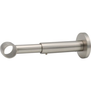 Supporto per bastone per tende Mydeco Noble, estensibile, effetto acciaio inox, per aste da 2 cm.