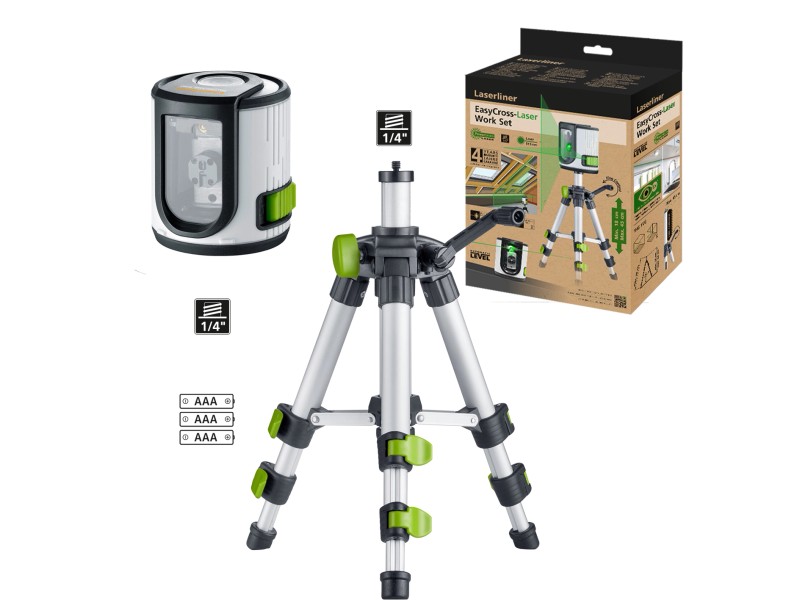 Livella Laser Verde RockSeed Con Treppiede - Autolivellante 4°, IP54, Per Interni Ed Esterni - Foto 3