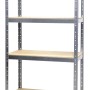 Scaffale in kit legno e metallo 4 piani in FSC 120x60x180 cm