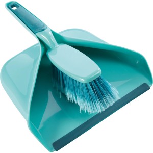 Set paletta e spazzola a mano Leifheit turchese per la pulizia.