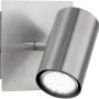 Faretto Trio Spot Marley color nickel, 1 lampadina, 12x12 cm. Faretto da parete in metallo.