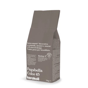 Fugabella Color 45 stucco per fughe in sacco da 3 kg, colore grigio.