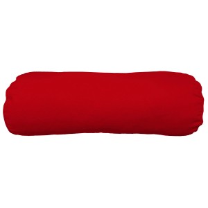 Cuscino cilindrico/traversino rosso.