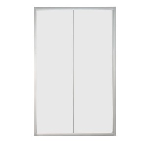 t.b.t. Porta doccia scorrevole con telaio argentato.