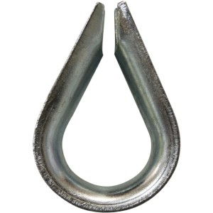 Morsetto metallico a forma di goccia per funi, Categoria: Morsetti