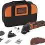 Set utensile multifunzione Black+Decker con borsa e accessori.