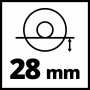 Simbolo per diametro 28 mm della smerigliatrice angolare a batteria TC-AG 18/115 Li Kit.
