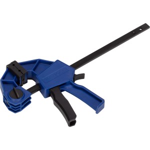 Morsetto a una mano LUX 150 mm, blu/nero, per serrare e allargare.