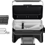 Campingaz Barbecue Elettrico Attitude 2 Go Electric, aperto con accessori. Grill da tavolo compatto per campeggio e giardino.