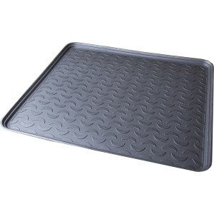 Vasca per bagagliaio grigia con motivo per auto, accessorio interno auto.